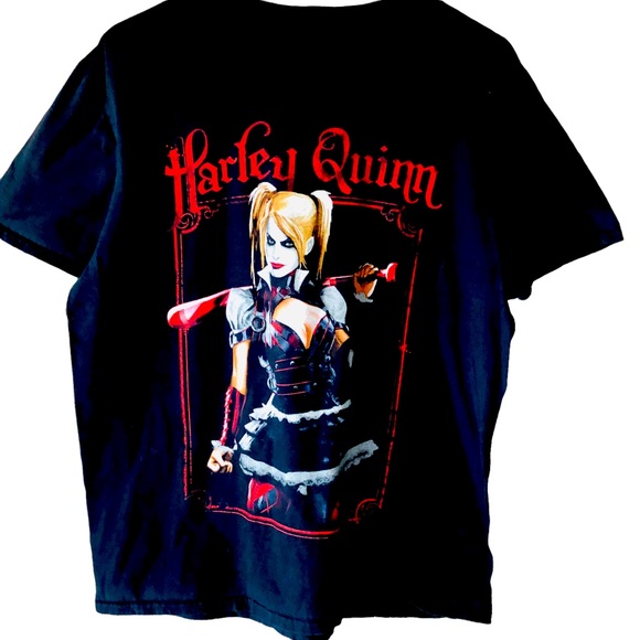 Batman Other - Batman's Harley Quinn Tshirt. Black with Harley Quinn in Red White and Black. L